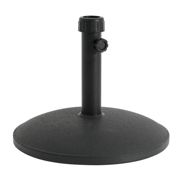 35 lbs. Harrison Resin plus Concrete and Metal Outdoor Patio Umbrella Base in Black