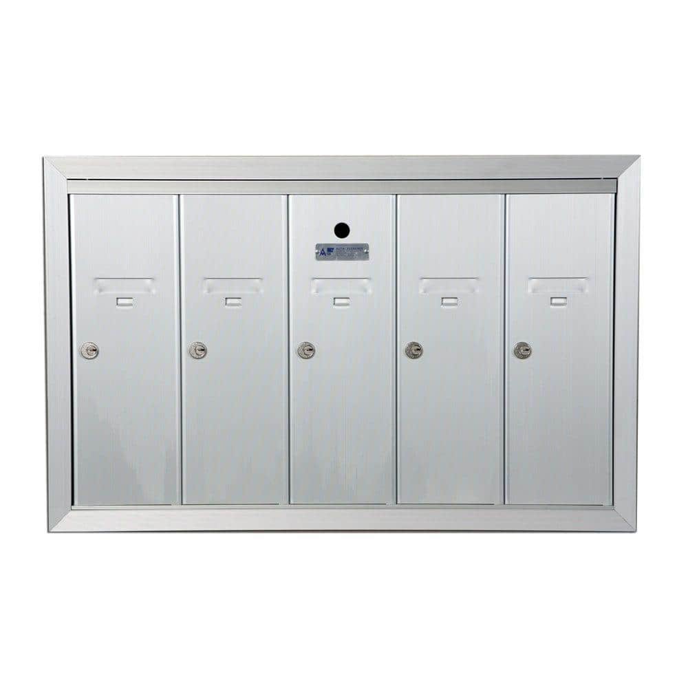 1250 Vertical 5-Compartment Aluminum Surface-Mount Mailbox