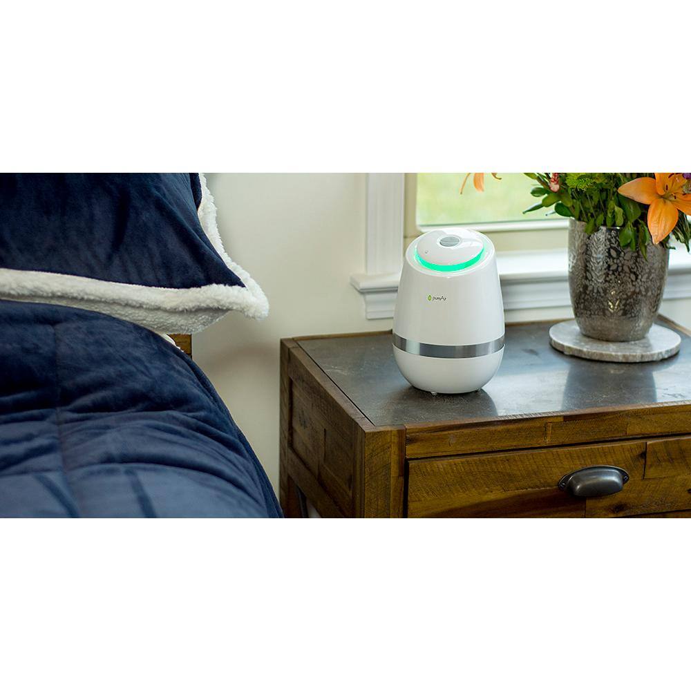 White Compact HEPA Air Purifier with Ionic Odor Absorbing