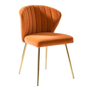 Luna Orange Gold Legs Side Chair