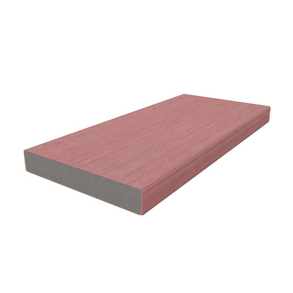 NewTechWood UltraShield Naturale Cortes Series 1 in. x 5-1/2 in. x 0.5 ft. Hawaiian Charcoal Solid Composite Decking Board Sample