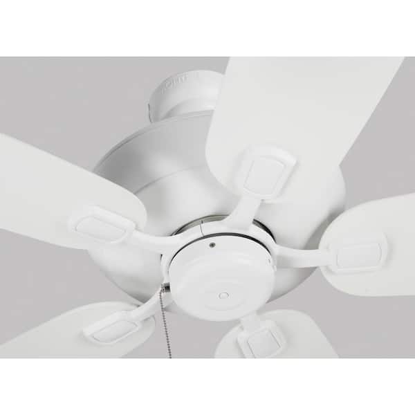 Colony Super Max 60 in. Transitional Rubberized White Ceiling Fan with White Blades and Pull Chain