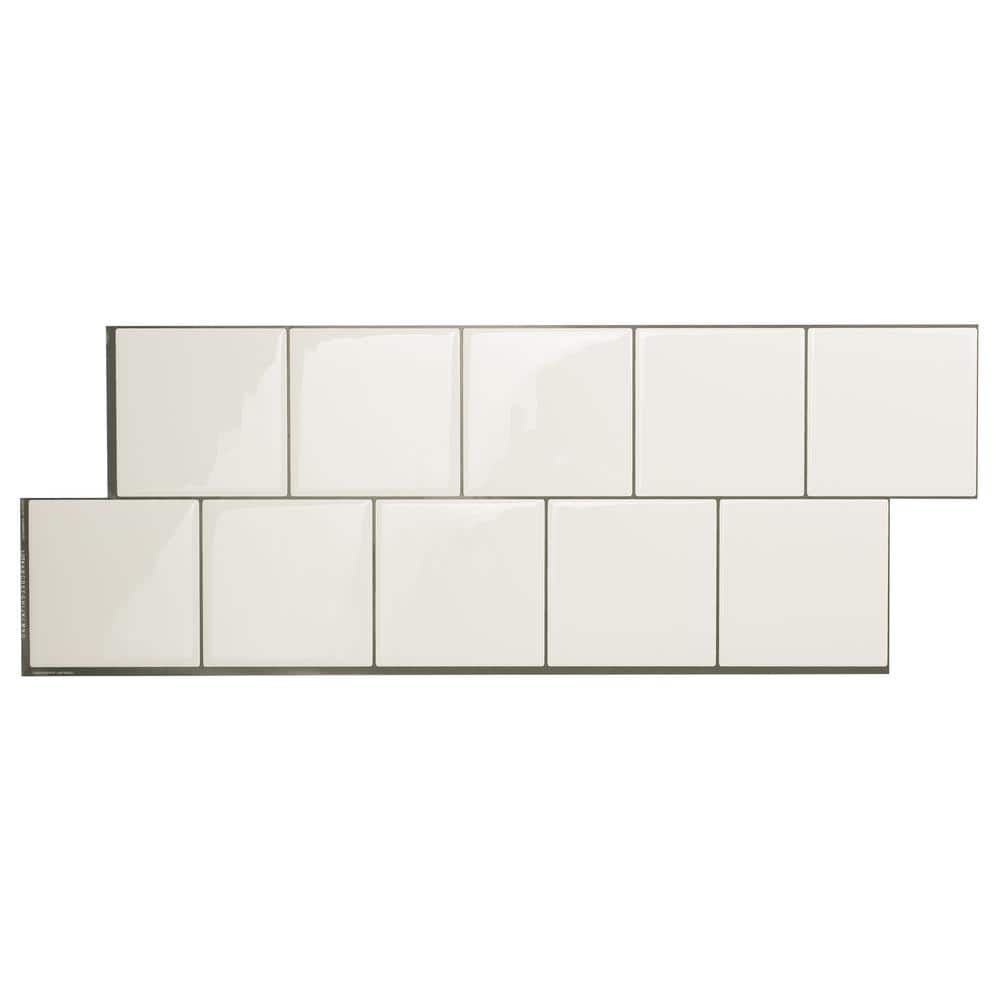 Reviews for smart tiles Ravenna Blanco White 9.80 in. x 9.74in