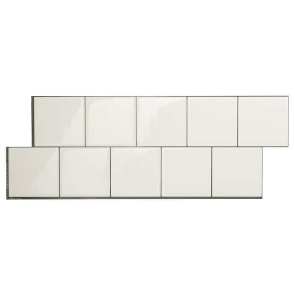 Bathroom Wall Tile Backsplash, Large Square White Wall Tiles