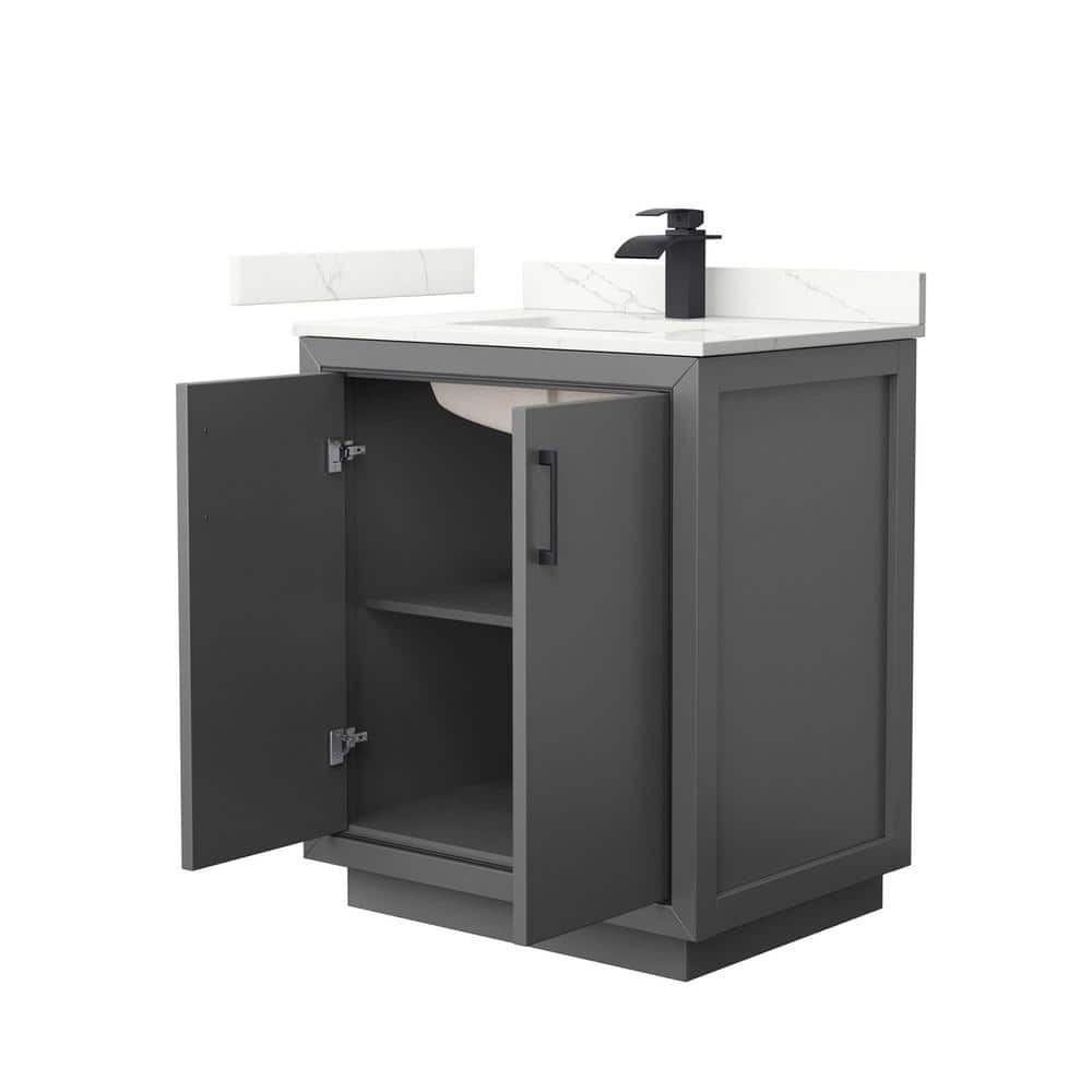 Icon 30-Inch Dark Gray Freestanding Single Sink Bathroom Vanity