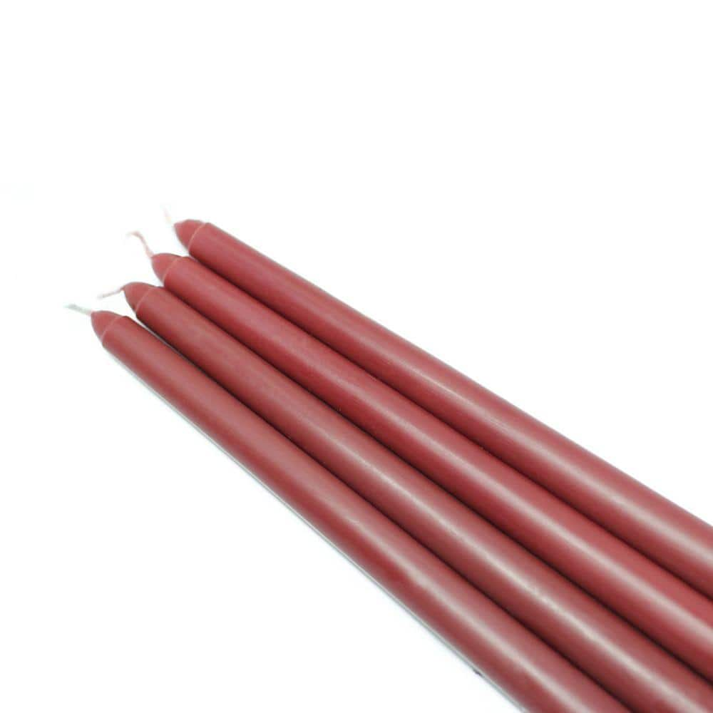 UPC 685024159356 product image for Zest Candle 12 in. Burgundy Taper Candles (12-Set), Red | upcitemdb.com