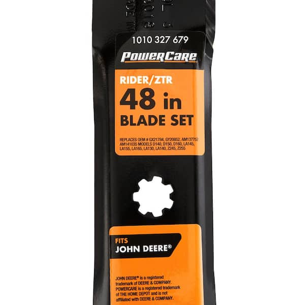 3 Blade Set for 48 in. cut John Deere mowers, Replaces OEM Numbers GX21784, GY20852, AM137757, AM141035