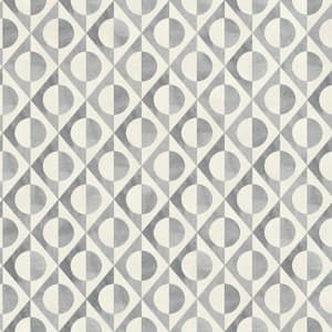 Diamond Cutouts Wallpaper Silver Paper Strippable Roll (Covers 57 sq. ft.)