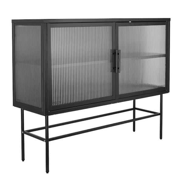Unbranded 43.31 in. W x 14.96 in. D x 35.75 in. H Bathroom Black Linen Cabinet