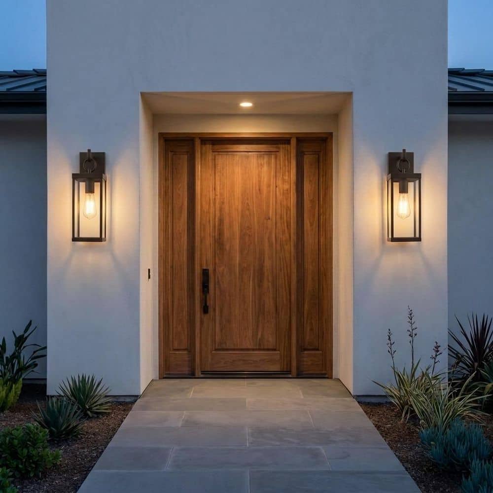 Rox 5 in. W 1-Light Antique Bronze Small Hardwired Outdoor Wall Lantern Sconce with Clear Glass and No Bulb Included price history on PriceWatchPro