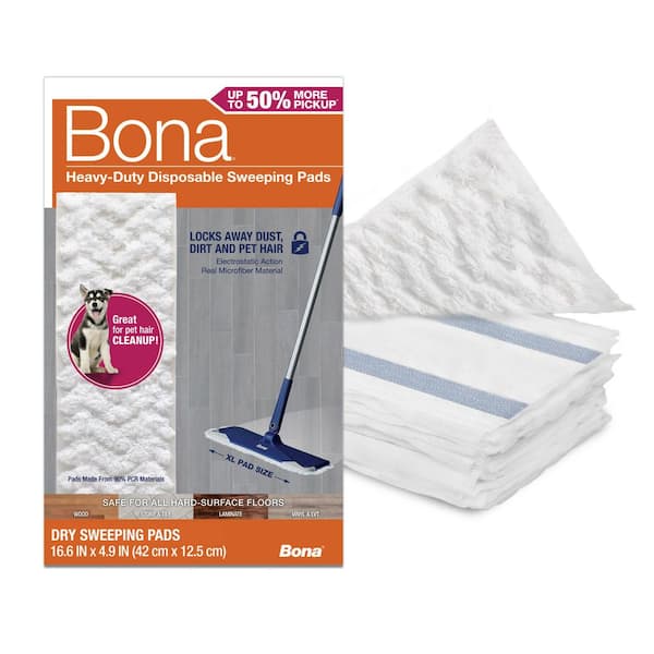 16.6 in. Heavy-Duty Disposable Dry Sweeping Refill Pads Unscented, 14-Count