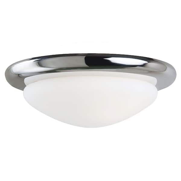 Generation Lighting 1-Light Chrome Fluorescent Ceiling Fan Light Kit