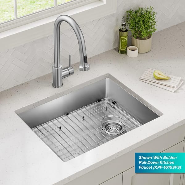 KRAUS Fairlane 25 ADA Compliant Undermount Single Bowl 18-Gauge