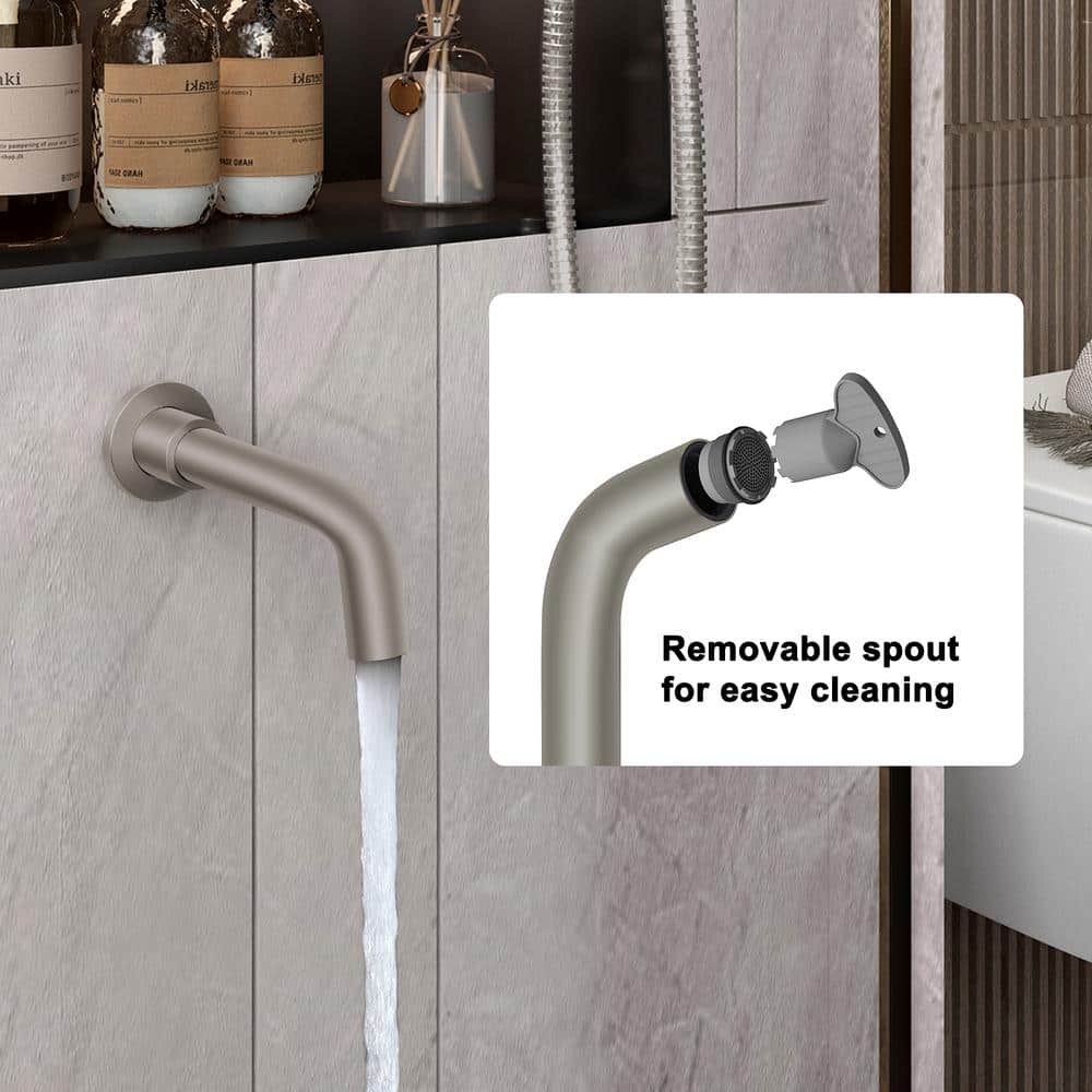 Brushed Nickel Large Round Rain Shower System with Handheld