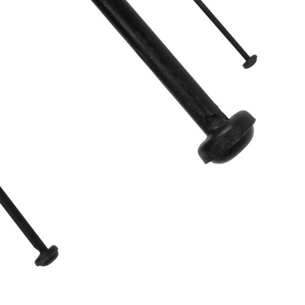 Tropical Chic Black Rattan and Metal High-Back Bar Stool