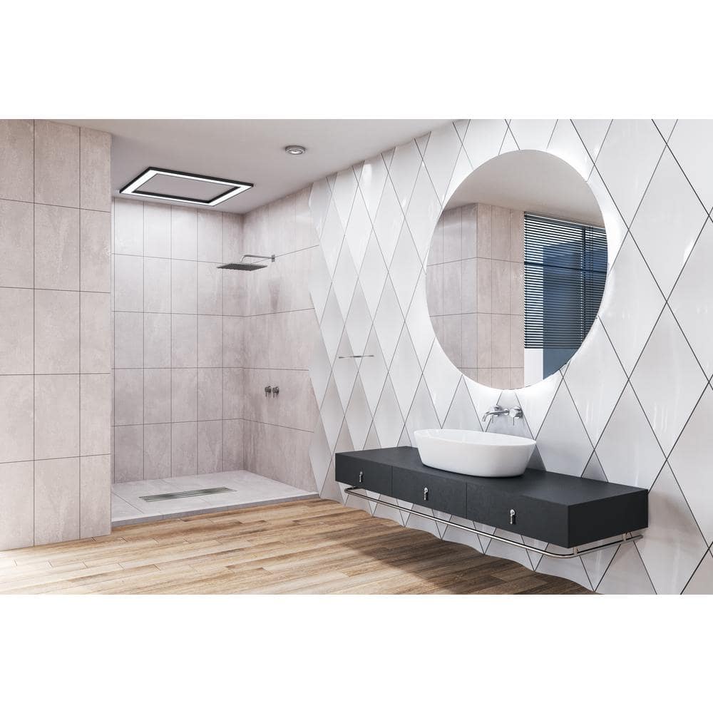 Transolid Dark Grey 60" x 32" Ready to Tile Shower Base with Center Drain