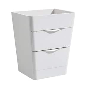 Milano 26 in. Modern Bathroom Vanity Cabinet Only in Glossy White