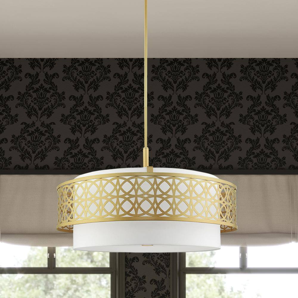 Calinda Soft Gold 5-Light Drum Pendant Chandelier