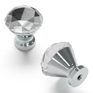 Crystal Palace 1-1/4 in. Dia Glass with Chrome Finish Cabinet Knob (10-Pack)