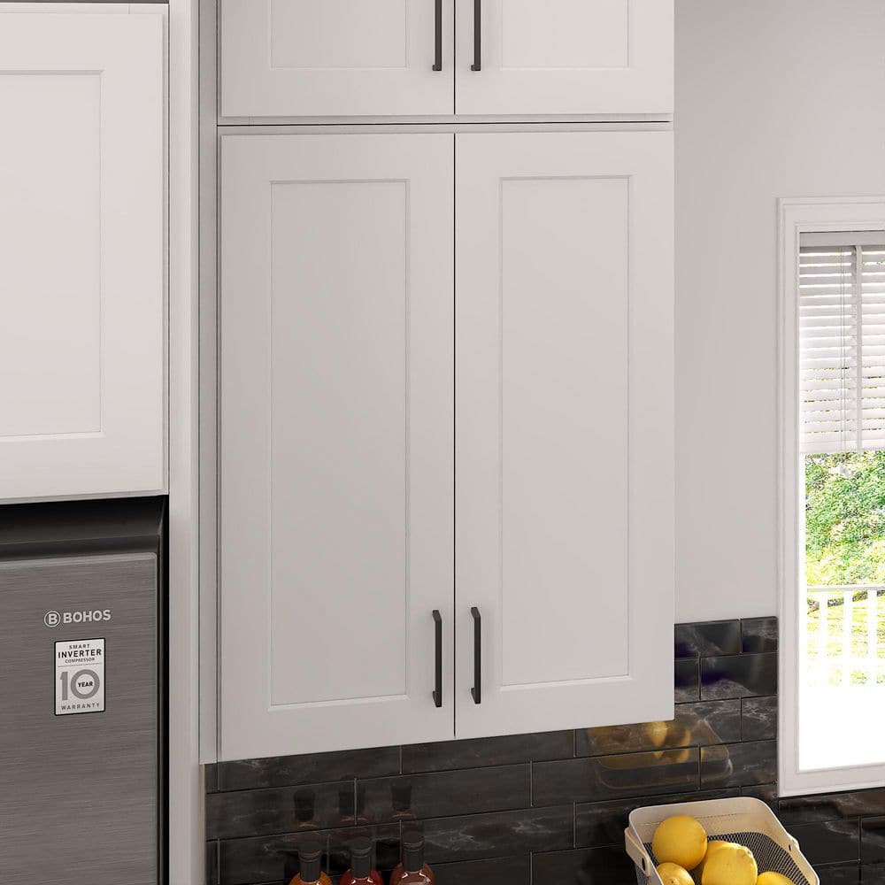 27 in. W x 12 in. D x 36 in. H Ready to Assemble Wall Kitchen Cabinet in White with 2 Door price history on PriceWatchPro