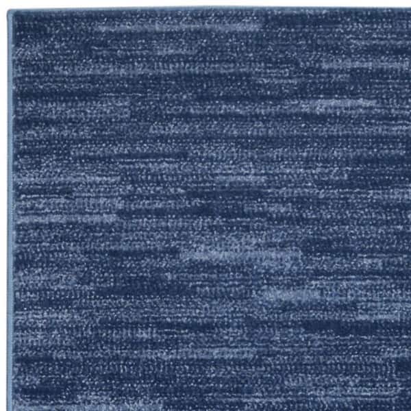 Blue 2 ft. x 10 ft. Woven Polypropylene Indoor/Outdoor Area Rug