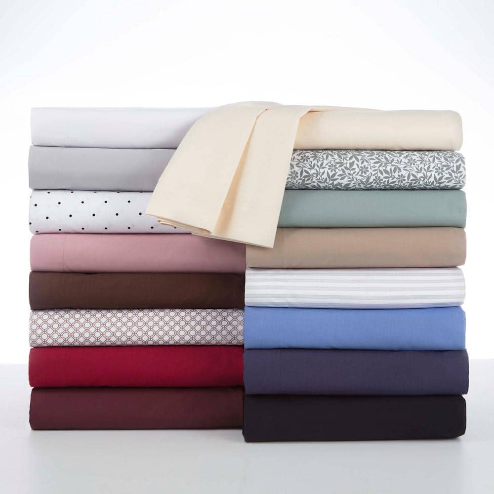 Full Size Navy Blue Polyester Percale Sheet Set