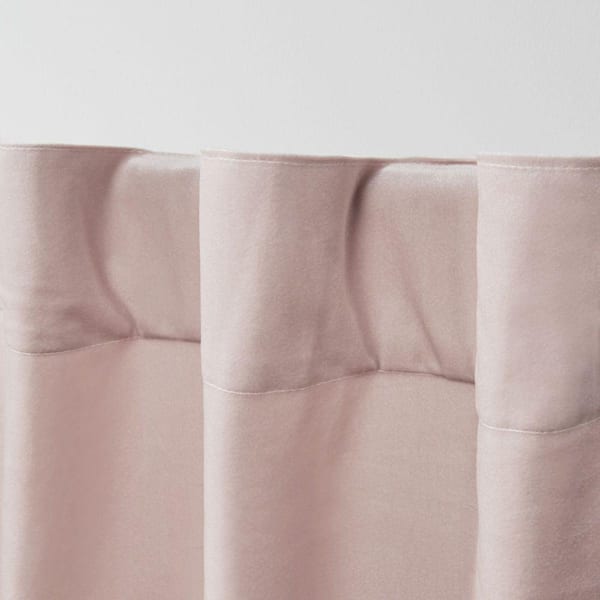 Velvet Blush Solid Light Filtering Hidden Tab / Rod Pocket Curtain, 52 in. W x 108 in. L (Set of 2)