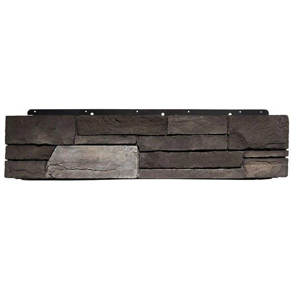 Boral 8 in. x 36 in. Versetta Stone Ledgestone Flat Graphite Siding (6-Bundle/Box)