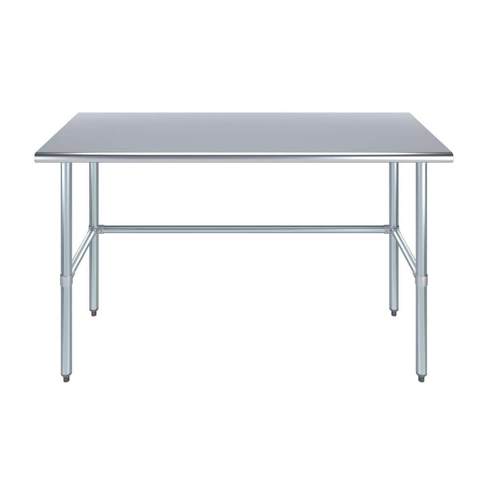 60" Stainless Steel Utility Work Table with Galvanized Legs