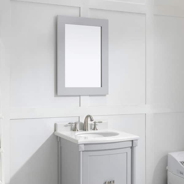 Parkcrest 42 in. W x 22 in. D Bath vanity in Dove Grey with Marble Vanity Top in White with White Sink