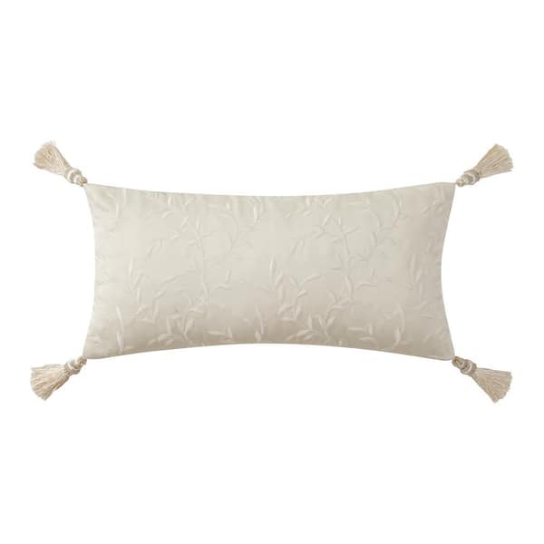 Arderra Ivory Polyester 11 in. x 22 in. Decorative Throw Pillow