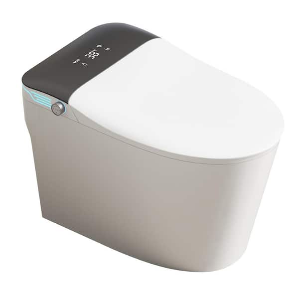 Xspracer Moray Elongated Smart Bidet Toilet 1.28 GPF in White with Bidet Built in AUTO Open and Close, Dryer and Warm Water