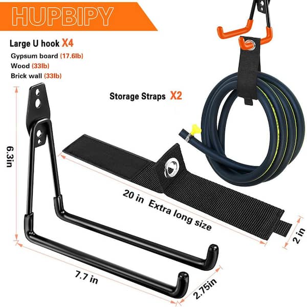 Angel Sar 7.7 in. Heavy Duty Garage Hooks with 2 Extension Cord