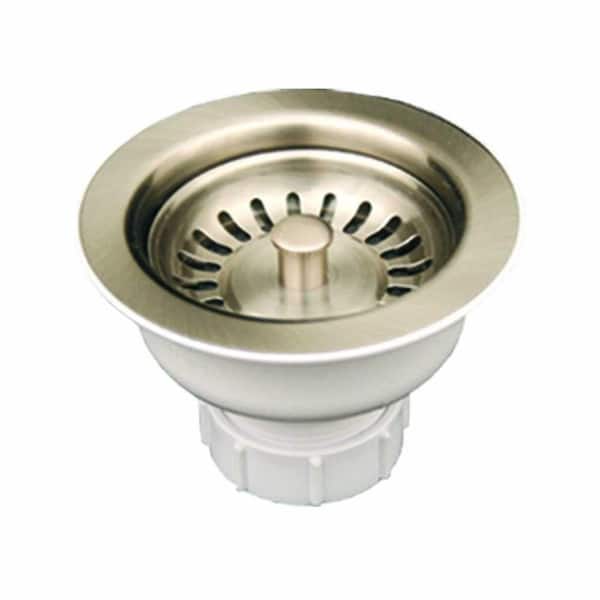 Whitehaus Collection 3.5 in. Basket Strainer in Brushed Nickel