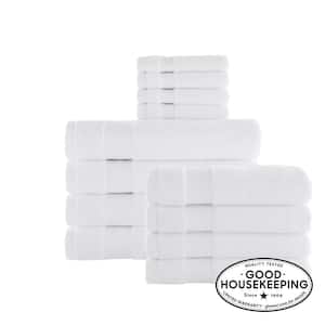 HygroCotton White 12-Piece Bath Towel Set