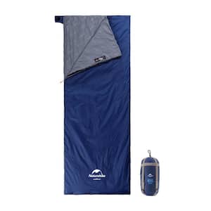 80.71 in. L Nylon Camping Sleeping Bag with Carrying Bag in Blue