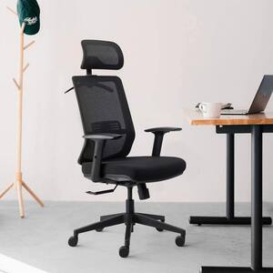 Ergonomic Black Chair Modern Office Chair with Lumbar Support Breathable Mesh Covering Fully Adjustable Armrests