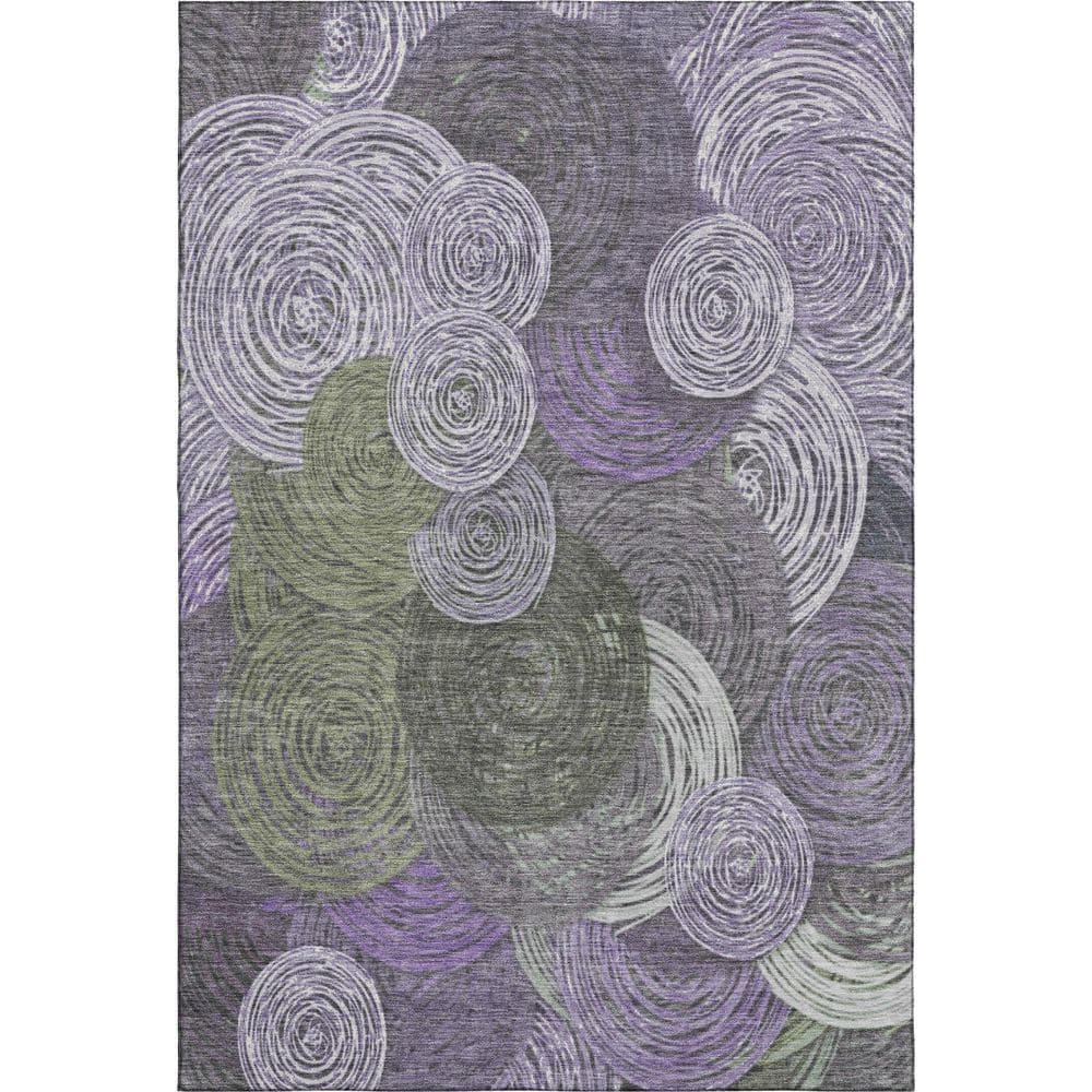 Mayfield Premium Machine Washable Abstract AMF2267 Purple 8 ft. x 10 ft. Area Rug price history on PriceWatchPro