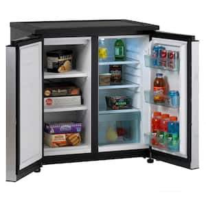 31 in. 5.5 cu.ft. Mini Refrigerator in Stainless Steel With Freezer