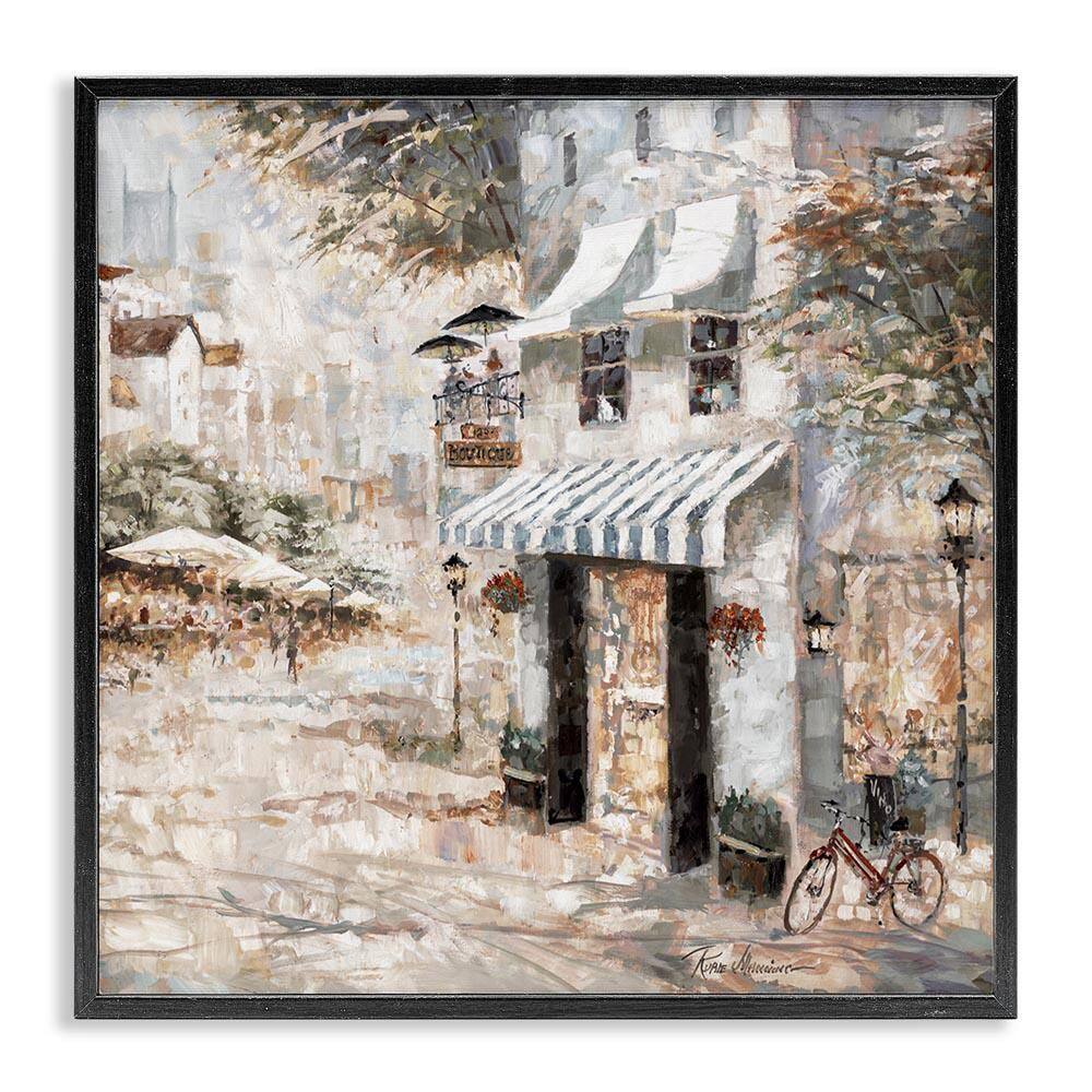 City Bistro Shopfront by Ruane Manning Black Framed Architecture Giclee Art Print 24 in. x 24 in. price history on PriceWatchPro