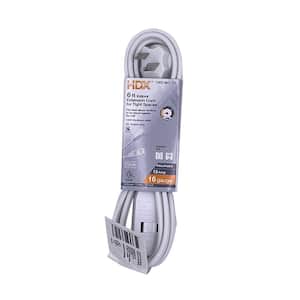 6 ft. 16/2 Light Duty Indoor Tight Space Extension Cord, White