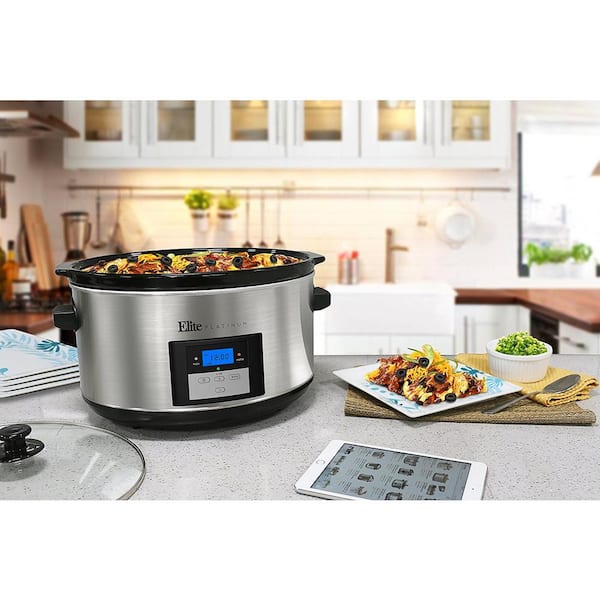 Crockpot Large 8 Quart Slow Cooker with Mini 16 Ounce Food Warmer,  Stainless