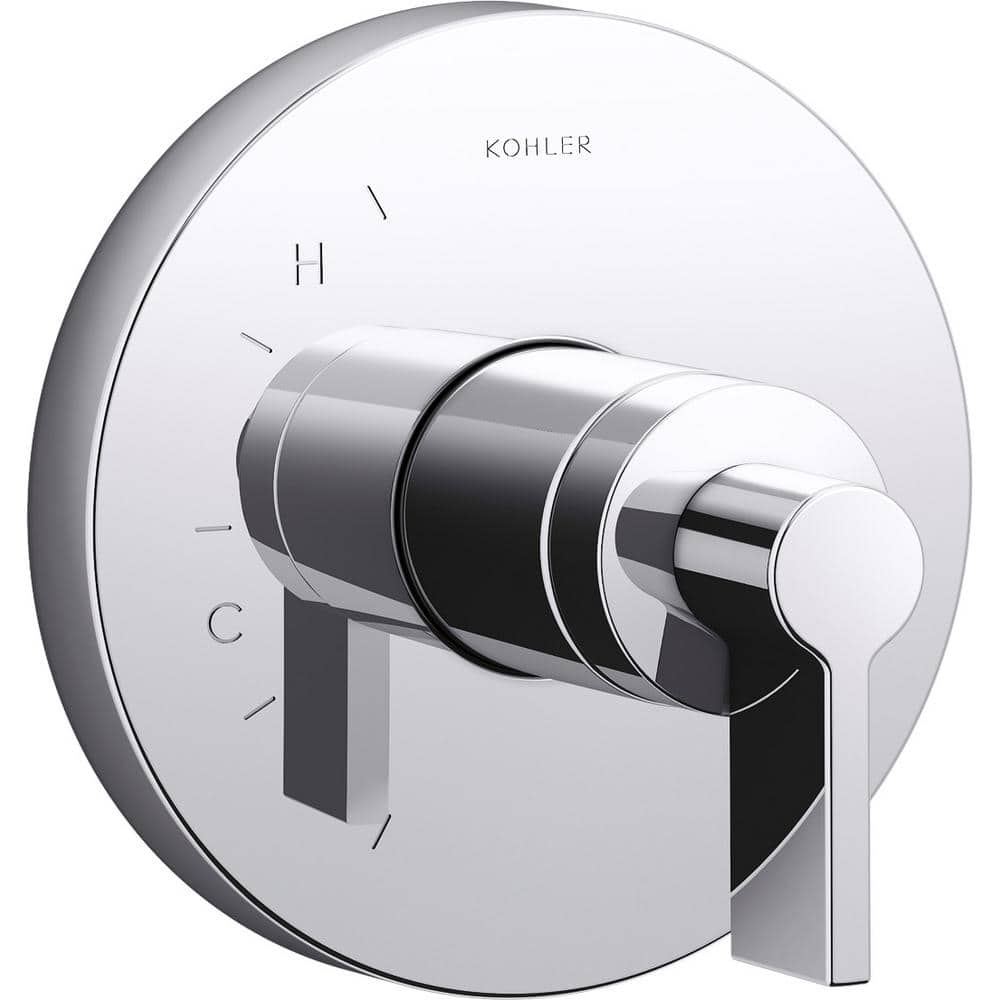 Polished Chrome Shower Valve Trim with Lever Handle