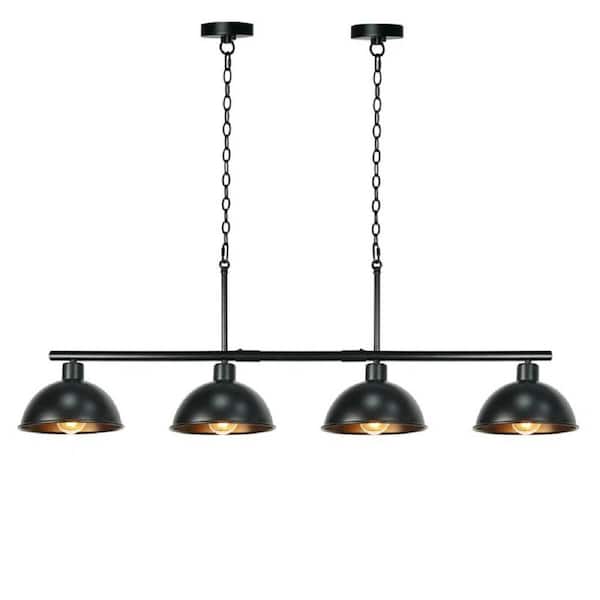 Unbranded 4-Pool Table Light Dining Room Light Fixture Black Pendant Lights Kitchen Island Indoor Sconce with No Bulbs Included
