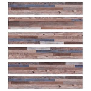 36 Pieces Aged Wood 12MIL x 6 in. x 36 in. Water Resistant Peel and Stick Vinyl Plank Flooring (54 sq. ft./box)