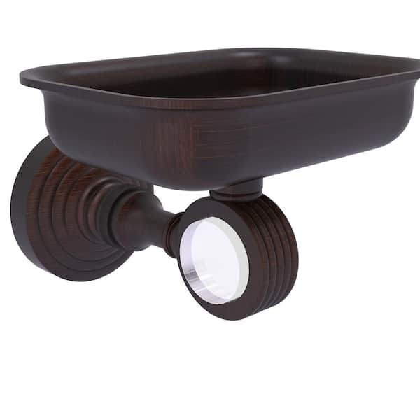 Allied Brass Pacific Grove Collection Wall Mounted Soap Dish Holder with Groovy Accents in Venetian Bronze