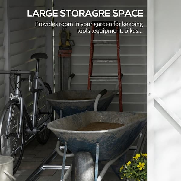 Outsunny 5 ft. W x 9 ft. D Backyard Garden Utility Storage Tool