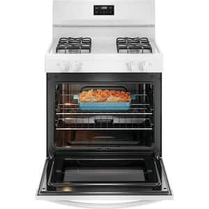 30 in. 4-Burner Freestanding Gas Range in White with Even Baking Technology