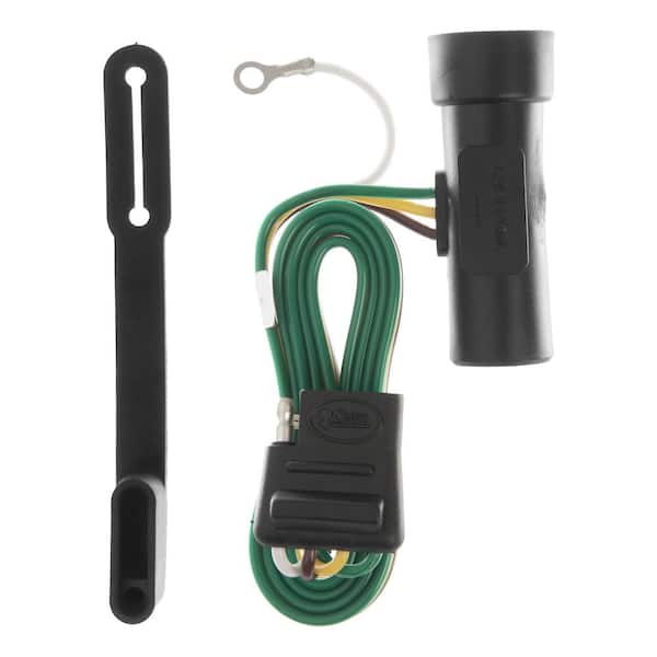 CURT Custom Vehicle-Trailer Wiring Harness, 4-Way Flat Output, Select Chevrolet, GMC C/K, Blazer, Suburban, Quick T-Connector