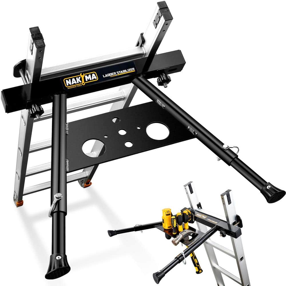 22-29.5 in. 300 lb. Aluminium Ladder Stabilizer, Ladder Stabilizer for Roof